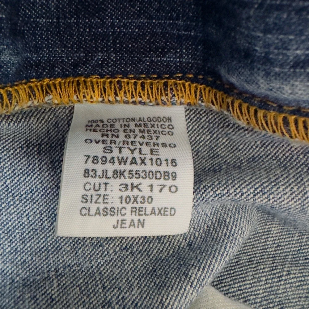 Polo Ralph Lauren Jeans 10X30 Relaxed Fit Classic Cotton Denim Comfortable‎ Mens